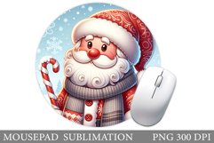 Santa Claus Mouse Pad. Christmas Mouse Pad Sublimation Product Image 1