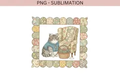 Thrifted cat png design for T-shirts Product Image 2