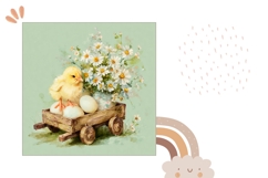 Easter Eggs Pillow Case, Easter Chick Pillow Print Product Image 2