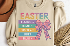 Easter Egg hunts Bunnies PNG, Coquette Easter Day Sublimatio Product Image 2
