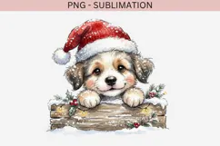 Christmas peeking character png design for T-shirts Product Image 2