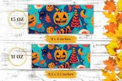 Cartoon Pumpkins Mug Wrap, Halloween Coffee Mug Sublimation Product Image 2