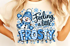 Feeling A Little Frosty PNG, Retro Frosty Christmas PNG Product Image 2