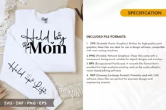 Held by Mom SVG - Mother's Day Sleeve T shirt Design Product Image 2