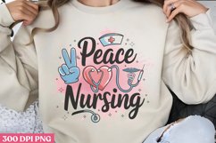 Peace nursing life PNG, Nurse Sublimation PNG Product Image 2