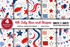 4th Of July Star And Stripes PNG Product Image 1