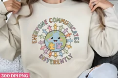 Everyone Communicaties PNG, Autism Sublimation PNG Product Image 1