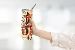 Magical tropical flowers tumbler warp design Product Image 2