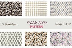 12 Boho Abstract and Floral Digital Paper Instant Download Product Image 2