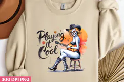 Playing it cool PNG, Sassy Pinup Girl Sublimation PNG Product Image 1