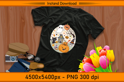 Cute Ghost Cat and Pumpkin Halloween PNG Design Product Image 2