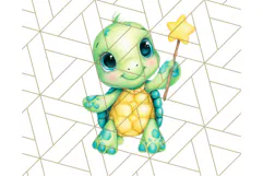 Cute Baby Turtle Clipart, Cute Animals Png Product Image 2