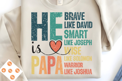 He is Papa PNG, Christian Fathers Day PNG, Fathers Day SVG Product Image 2