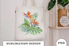 Watercolor Tropical Flowers Bouquet png Product Image 2