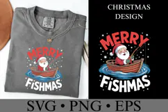 Merry Fishmas Svg | Christmas svg | Shirt Svg Product Image 1