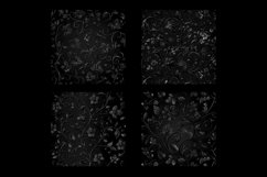 Black Floral Digital Paper Patterns Product Image 2