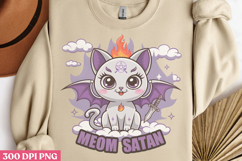 Meow Satan PNG, Cute Baphomet Sublim Product Image 3