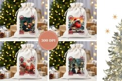 Cozy Christmas Santa Sack Designs, Winter Gift Bag Designs Product Image 2