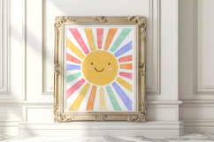 Watercolor Sun Wall Art Print Product Image 2