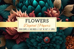 background with flowers, Bohemian floral wreaths Product Image 2