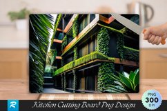Plant Covered Building Cutting Board Sublimation Design Product Image 1