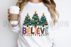 Inspire Holiday Spirit with Believe PNG Design Product Image 2