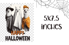 Happy Halloween Towel, Cartoon Lama Towel Sublimation Product Image 2