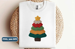 Crochet Yarn Christmas Tree PNG, Christmas tree PNG Product Image 2