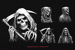 10 Bundle Dark Art Grim Reaper Skull Ghost Angel of Death Product Image 3