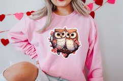 Chibi Owl Valentines Day Clipart and Stickers, Valentines PN Product Image 2