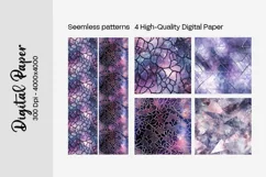 Purple Luxury Digital Papers Marble and Glitter digital Product Image 2