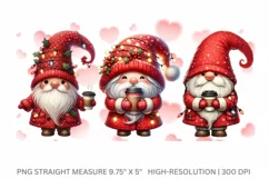 16oz Libbey Glass Can Tumbler Valentine Cute Gnomes Product Image 2