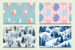 Pastel Birthday Balloons Cutting Boards sublimation Design Product Image 2