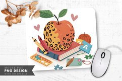 Funky Leopard Spot Apple Surrounded Mouse Pad PNG Product Image 1