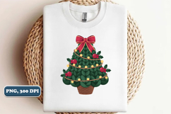 Crochet Yarn Christmas Tree PNG, Christmas tree PNG Product Image 2