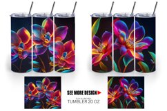 3D Crystal Orchid Flower | Tumbler Sublimation Wrap Product Image 3