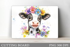 Cute Cow Cutting Board. Cow Kitchen Cutting Board Design Product Image 1