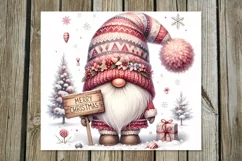 Christmas gnome | Watercolor xmas tumbler sublimation PLUS Product Image 2