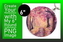 Vibrant 3D Landscape Round Design Sublimation Product Image 1