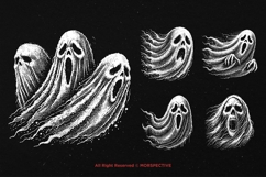 10 Bundle Dark Art Ghost Spooky Gothic Horror Scary Tattoo Product Image 3