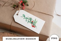 Watercolor Christmas bouquet sublimation Product Image 2