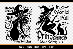 Halloween SVG T Shirt Designs, Witch SVG Product Image 3