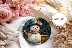 Cartoon Christmas Ornament, Snowman Ornament Design Product Image 2