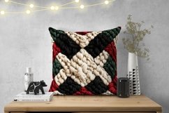 Embroidery Christmas Pillowcase, Knitted Christmas Pillow Product Image 2