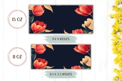 Spring Flowers Mug Wrap, Tulips Mug Design Product Image 2