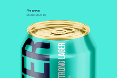 Classic 500ml Aluminium Can Mockup Product Image 2
