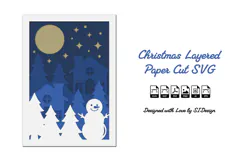 Winter 3D Layered Paper Cut - Christmas SVG Product Image 2