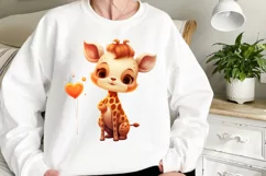 Animals Giving Heart Hand Sign, Watercolor Clipart Product Image 2