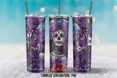 Stained Glass Tumbler Sublimation Design PNG Product Image 2