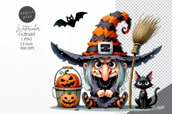 Halloween clipart, Witch clipart, Autumn clipart Product Image 1